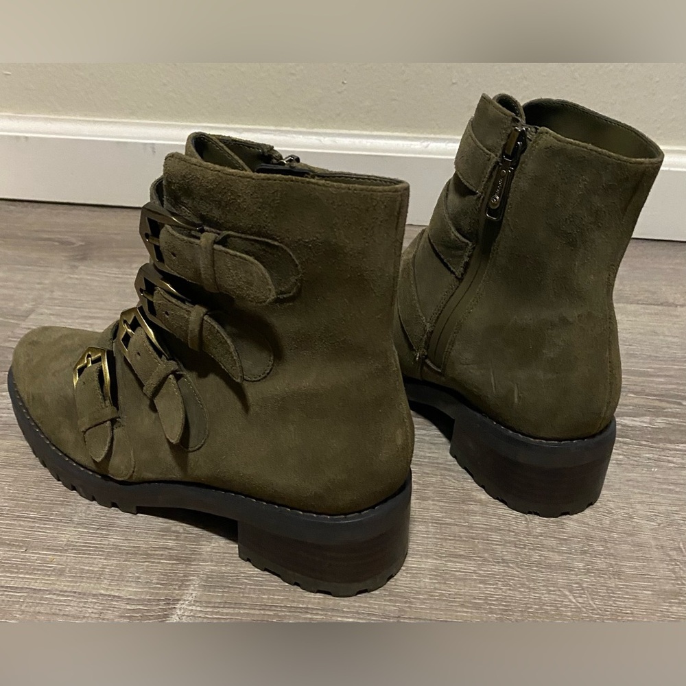 Blondo Waterproof Leather Moto Buckle Ankle Boots | Weatherproof Chic - Picture 4 of 10